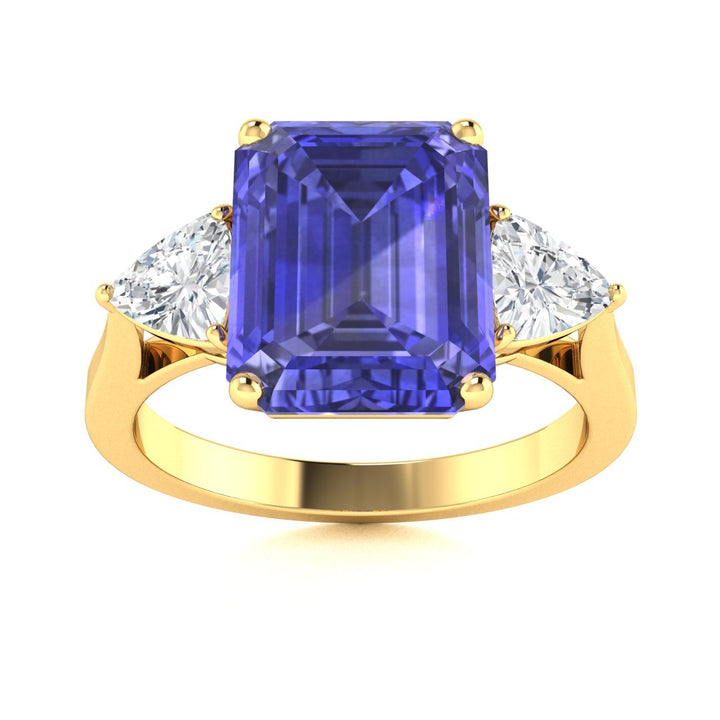 18KT Gold Tanzanite and Diamond Ladies Ring (Tanzanite 3.32 cts White Diamonds 0.36 cts)