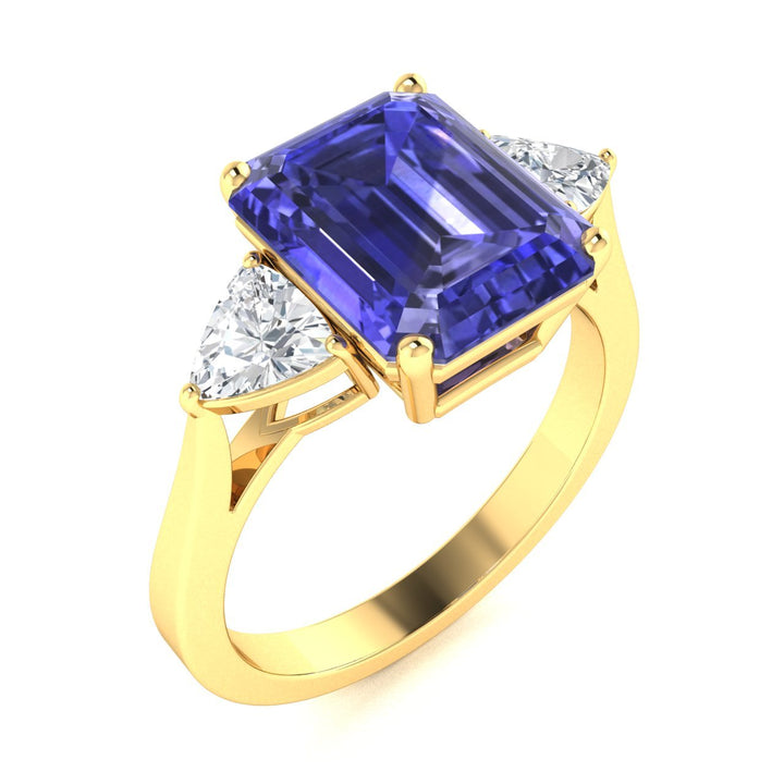 18KT Gold Tanzanite and Diamond Ladies Ring (Tanzanite 3.32 cts White Diamonds 0.36 cts)