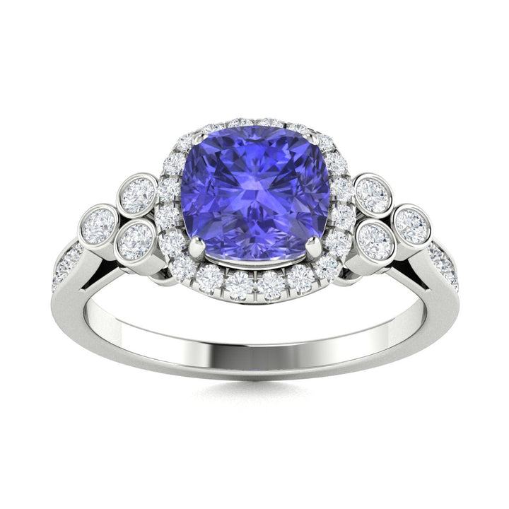18KT Gold Tanzanite and Diamond Ladies Ring (Tanzanite 3.36 cts White Diamonds 0.64 cts)