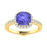 18KT Gold Tanzanite and Diamond Ladies Ring (Tanzanite 3.37 cts. White Diamond 0.56 cts.)