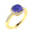 18KT Gold Tanzanite and Diamond Ladies Ring (Tanzanite 3.37 cts. White Diamond 0.56 cts.)