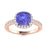 18KT Gold Tanzanite and Diamond Ladies Ring (Tanzanite 3.37 cts. White Diamond 0.56 cts.)