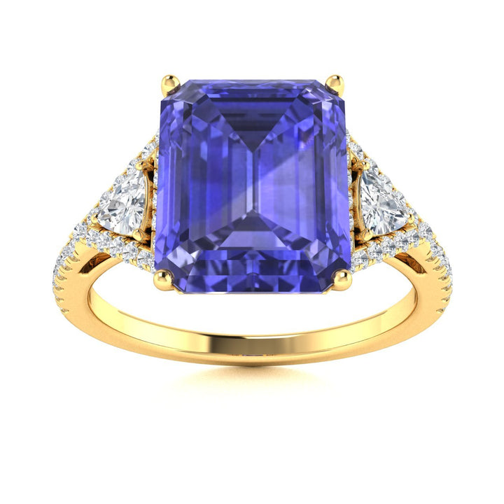 18KT Gold Tanzanite and Diamond Ladies Ring (Tanzanite 3.79 cts. White Diamond 0.72 cts.)