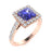 18KT Gold Tanzanite and Diamond Ladies Ring (Tanzanite 3.87 cts White Diamonds 0.71 cts)