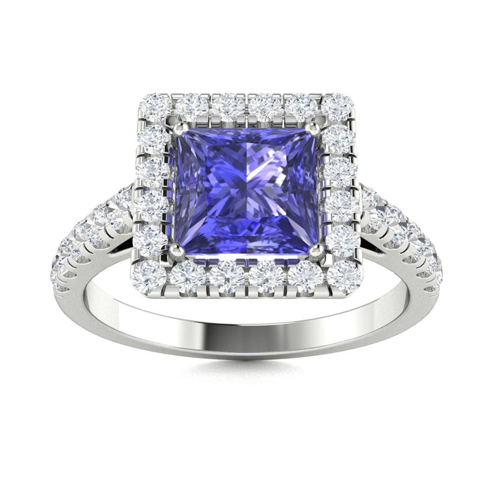 18KT Gold Tanzanite and Diamond Ladies Ring (Tanzanite 3.87 cts White Diamonds 0.71 cts)