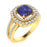 18KT Gold Tanzanite and Diamond Ladies Ring (Tanzanite 3.93 cts White Diamonds 0.78 cts)