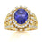 18KT Gold Tanzanite and Diamond Ladies Ring (Tanzanite 3.95 cts. White Diamond 1.28 cts.)