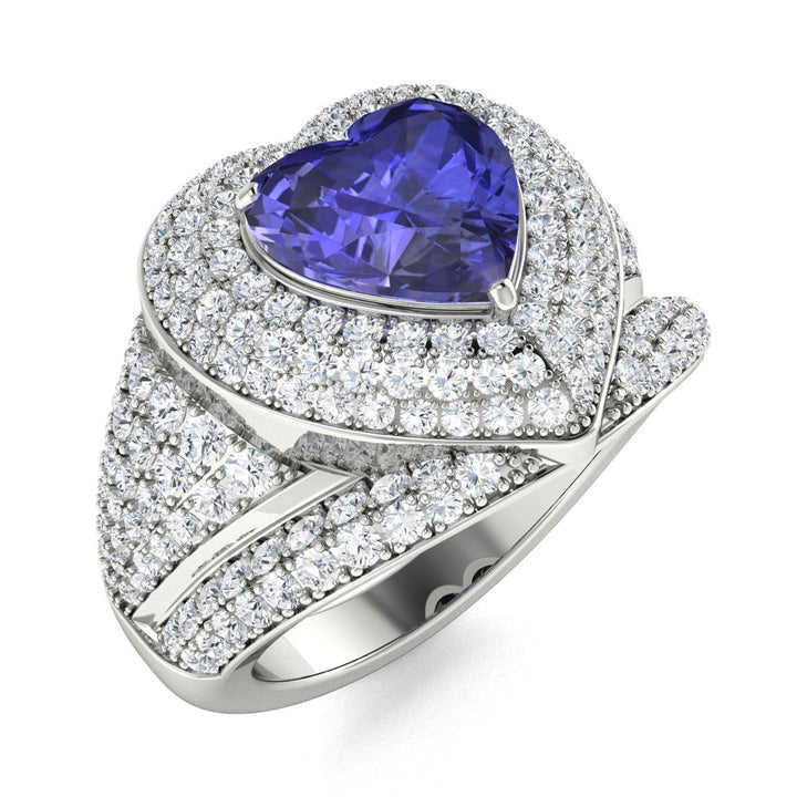 18KT Gold Tanzanite and Diamond Ladies Ring (Tanzanite 4.05 cts. White Diamond 1.43 cts.)
