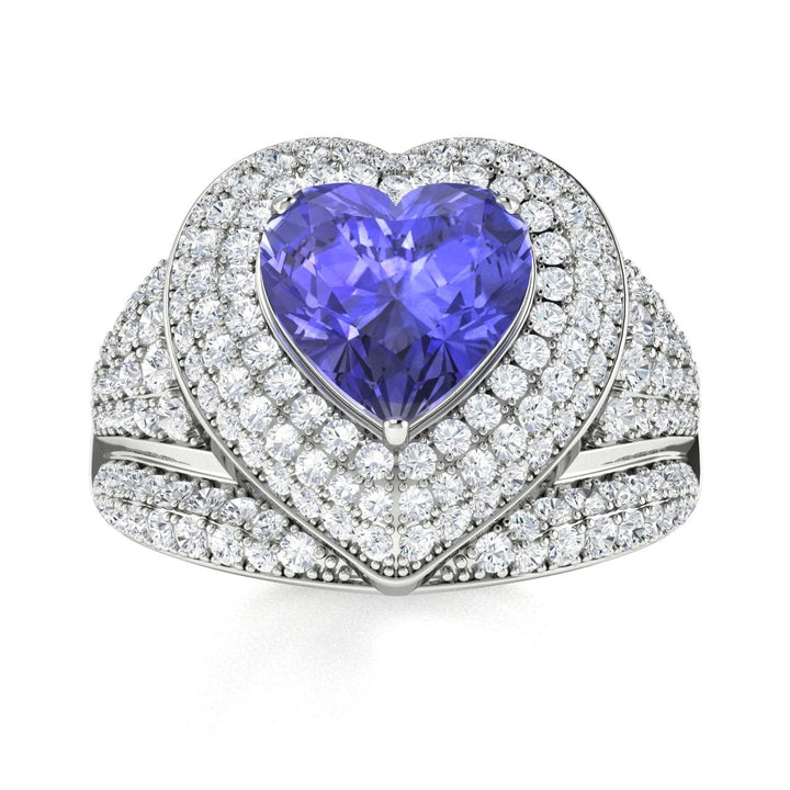 18KT Gold Tanzanite and Diamond Ladies Ring (Tanzanite 4.05 cts. White Diamond 1.43 cts.)