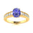 18KT Gold Tanzanite and Diamond Ladies Ring (Tanzanite 4.18 cts. White Diamond 0.62 cts.)