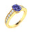 18KT Gold Tanzanite and Diamond Ladies Ring (Tanzanite 4.18 cts. White Diamond 0.62 cts.)