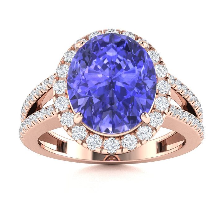 18kt Gold Tanzanite and Diamond Ladies Ring (Tanzanite 4.25ct Diamonds 0.50cts)