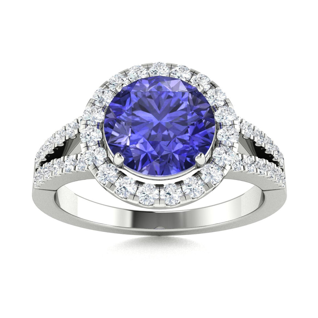 18KT Gold Tanzanite and Diamond Ladies Ring (Tanzanite 4.26 cts. White Diamond 0.67 cts.)