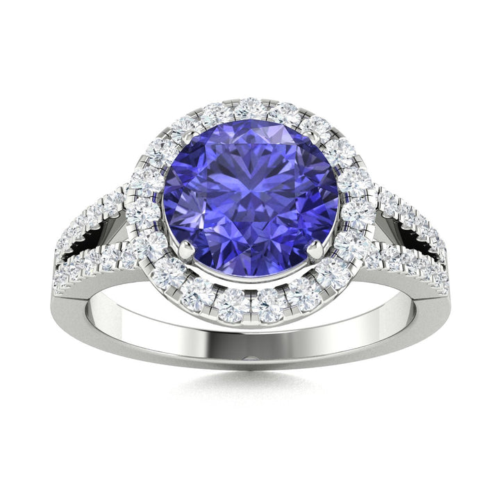 18KT Gold Tanzanite and Diamond Ladies Ring (Tanzanite 4.26 cts. White Diamond 0.67 cts.)