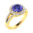 18KT Gold Tanzanite and Diamond Ladies Ring (Tanzanite 4.26 cts. White Diamond 0.67 cts.)