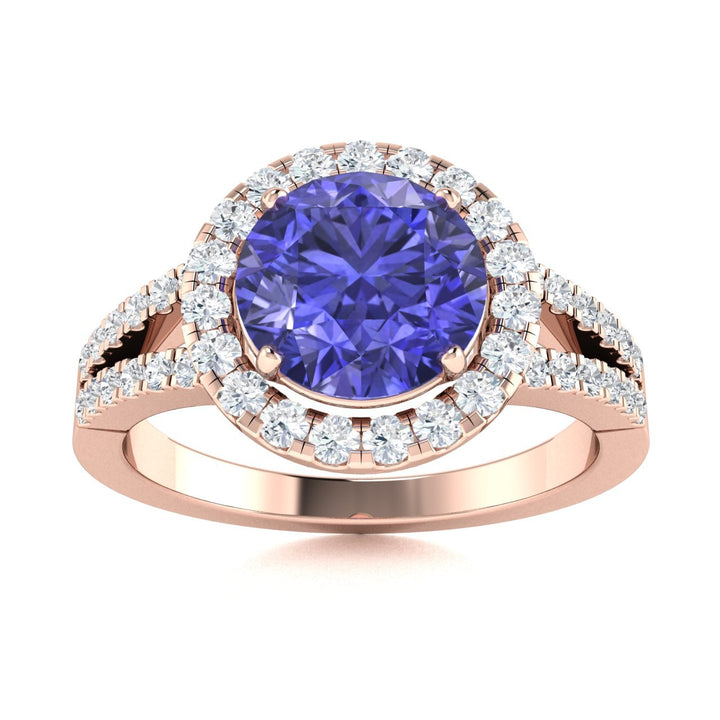 18KT Gold Tanzanite and Diamond Ladies Ring (Tanzanite 4.26 cts. White Diamond 0.67 cts.)