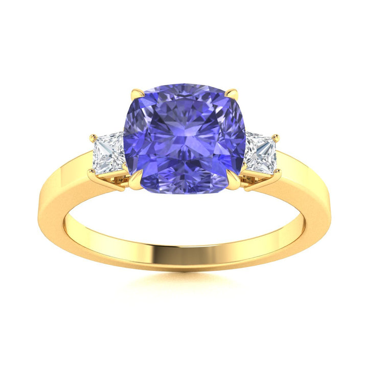 18KT Gold Tanzanite and Diamond Ladies Ring (Tanzanite 4.26 cts White Diamonds 0.25 cts)