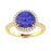 18KT Gold Tanzanite and Diamond Ladies Ring (Tanzanite 4.56 cts White Diamonds 0.53 cts)