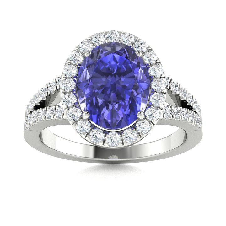 18KT Gold Tanzanite and Diamond Ladies Ring (Tanzanite 4.67 cts White Diamonds 0.68 cts)