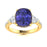 18KT Gold Tanzanite and Diamond Ladies Ring (Tanzanite 6.51 cts White Diamonds 0.72 cts)