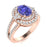 18kt Gold Tanzanite Ladies Ring (Tanzanite 2.50ct White Diamonds 0.50 cts)