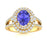 18kt Gold Tanzanite Ladies Ring (Tanzanite 2.50ct White Diamonds 0.50 cts)
