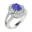 18kt Gold Tanzanite Ladies Ring (Tanzanite 2.50ct White Diamonds 0.50 cts)