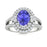 18kt Gold Tanzanite Ladies Ring (Tanzanite 2.50ct White Diamonds 0.50 cts)