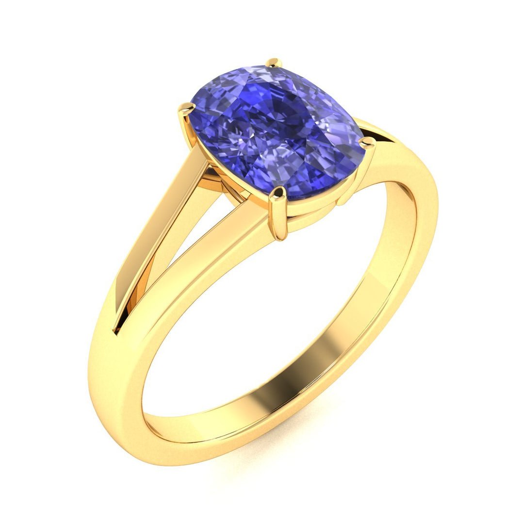 18KT Gold Tanzanite Ladies Ring (Tanzanite 3.80 cts)