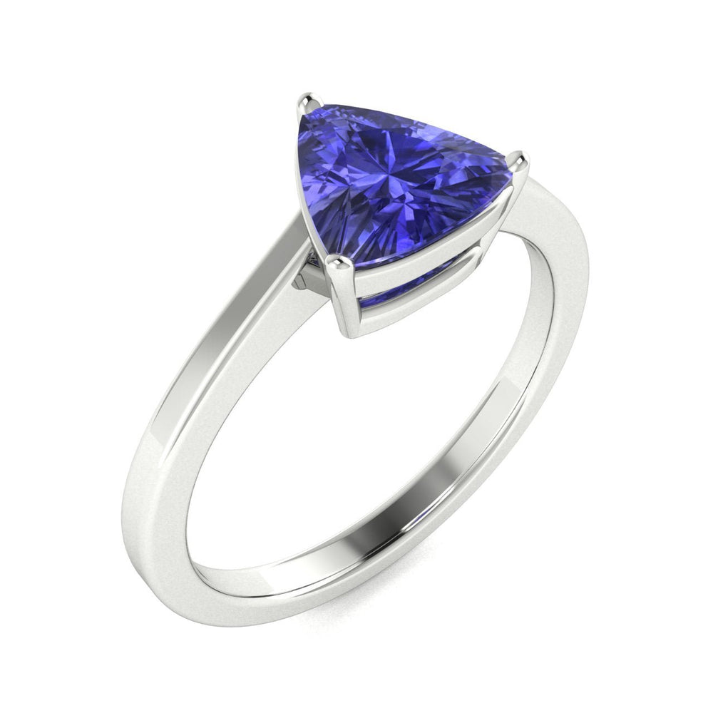 18kt Gold Triangle cut brilliant Tanzanite Ladies Ring (Tanzanite 5.00ct)