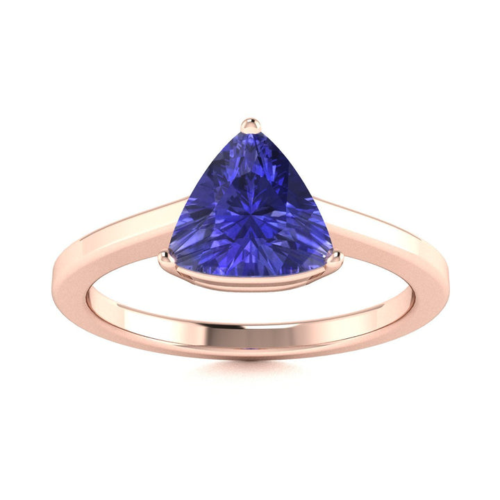 18kt Gold Triangle cut brilliant Tanzanite Ladies Ring (Tanzanite 5.00ct)