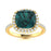 18KTGold Cushion Alexandrite and Diamond Ladies Ring (Alexandrite 1.83 cts. White Diamond 0.21 cts.)