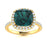 18KTGold Cushion Alexandrite and Diamond Ladies Ring (Alexandrite 1.83 cts. White Diamond 0.21 cts.)