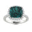18KTGold Cushion Alexandrite and Diamond Ladies Ring (Alexandrite 1.83 cts. White Diamond 0.21 cts.)