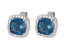 London Blue Topaz Ladies Earrings (London Blue Topaz 2.22 cts. White Diamond 0.2 cts.)