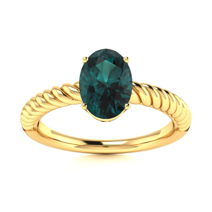 14KT Gold Oval Natural Alexandrite Ladies Ring (Alexandrite 1.40 cts.)