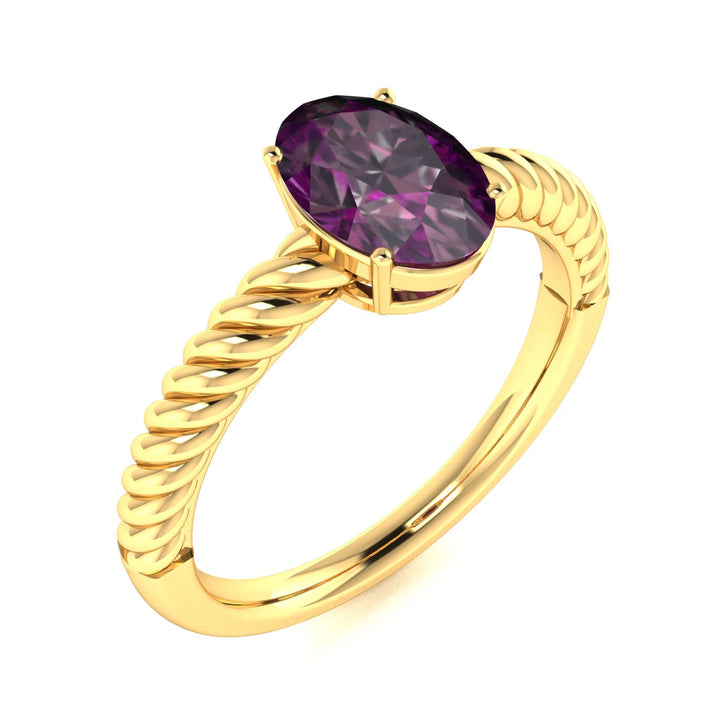 14KT Gold Oval Natural Alexandrite Ladies Ring (Alexandrite 1.40 cts.)