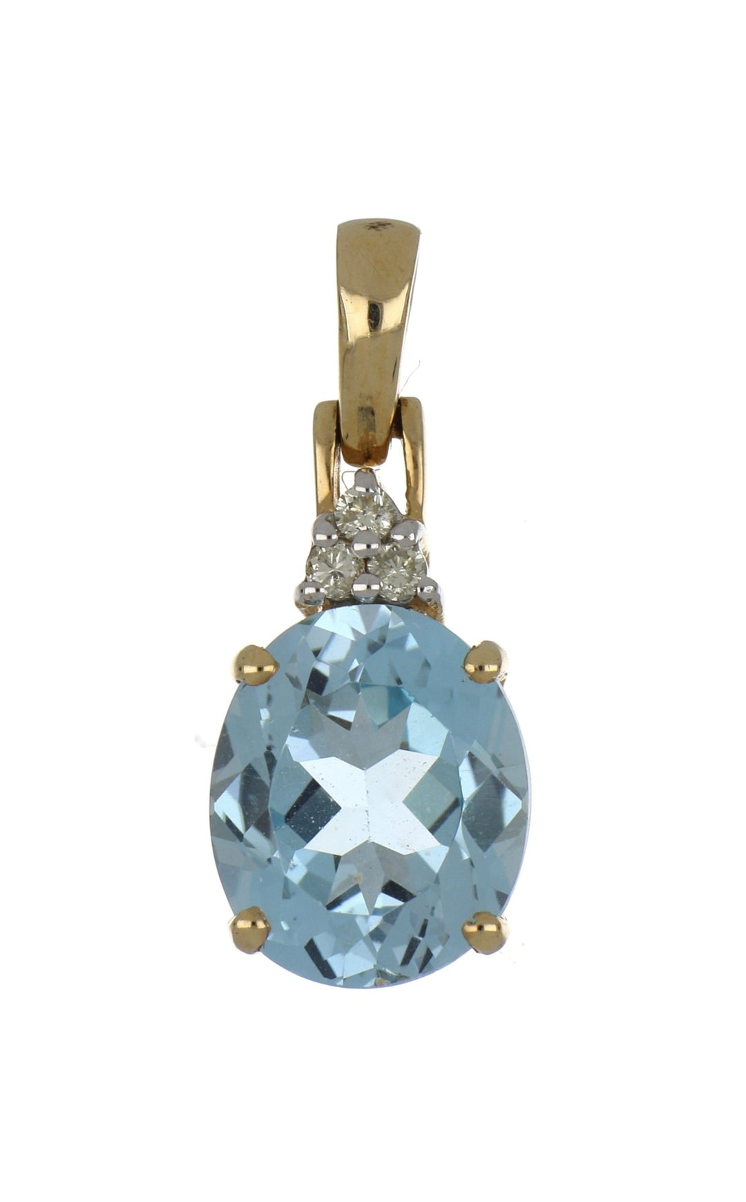 Buy Blue Topaz Pendant (Blue Topaz 5.50 cts White Diamond 0.10 cts.) at Kay's Fine Jewelry