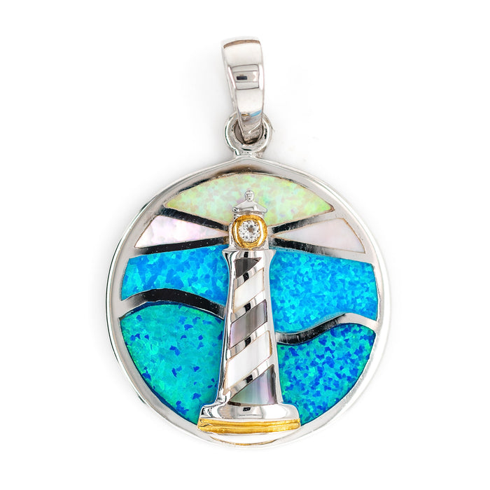 Lighthouse in Circle Pendant