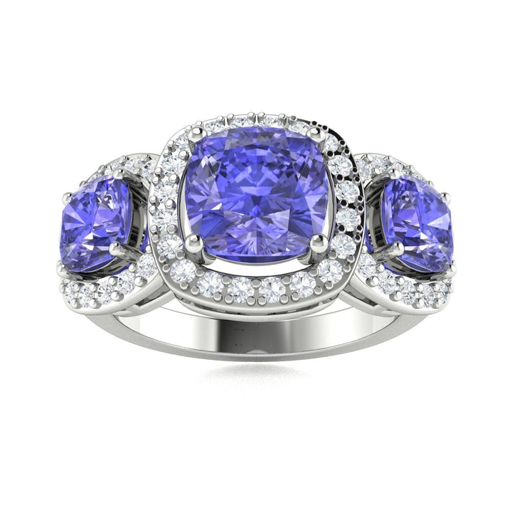 Tanzanite Ladies Ring (Tanzanite 0.88 cts. White Diamond 0.44 cts.)